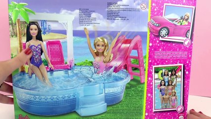 Barbie Glam Pool   Super piscine avec toboggan, transats et cocktails rafraîchissants