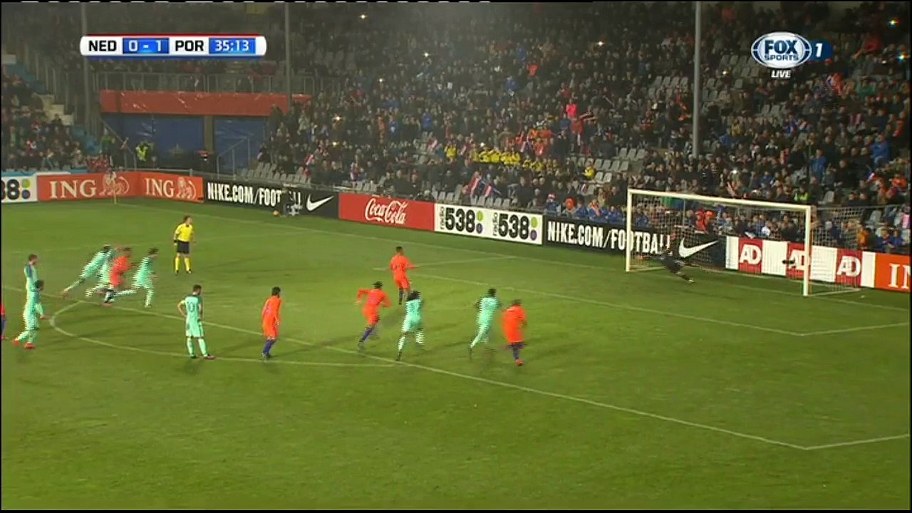 1-1 Richairo Živković Penalty Goal HD - Netherlands U21 vs Portugal U21 - 15.11.2016 HD