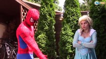Frozen Elsa & Batman w/ Spiderman plays Hopscotch vs Joker fun prank Superheroes in Real Life
