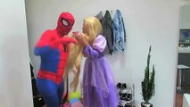 Spiderman Frozen Elsa vs GIANT ICE CREAM w Maleficent Joker Funny Superhero