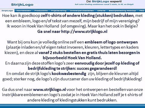 Zelf kleding bedrukken Hoek Van Holland