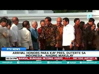 Arrival Honors para kay Pres. Duterte sa Indonesia, naging makulay