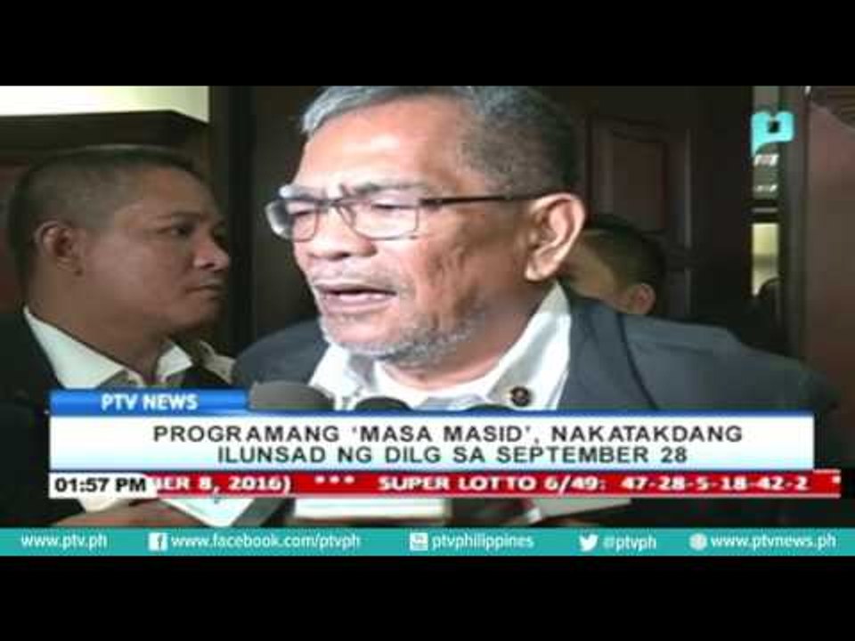 Programang 'Masa Masid,' nakatakdang ilunsad ng DILG sa Setyembre 28