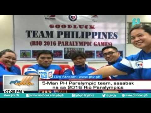 5-man PH Paralympic team, sasabak na sa 2016 Rio Paralympics