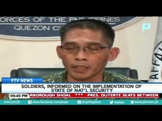 Soldiers, informed on the implementation of State of National Emergency