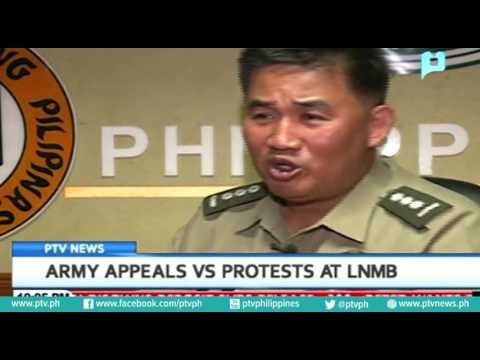 Philippine Army appeals vs protests at LNMB