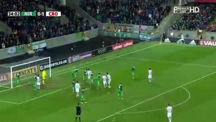 Duje Cop (Croatia) goal against Northern Ireland (0-2)