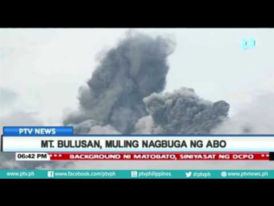 Mt. Bulusan, muling nagbuga ng abo