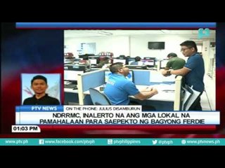 NDRRMC, inalerto na ang mga lokal na pamahalaan para sa epekto ng bagyong Ferdie