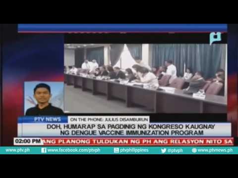 DOH, humarap sa pagdinig ng kongreso kaugnay ng dengue vaccine immunization program