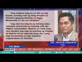 PRRD, nakatakdang bumisita patungong Vietnam