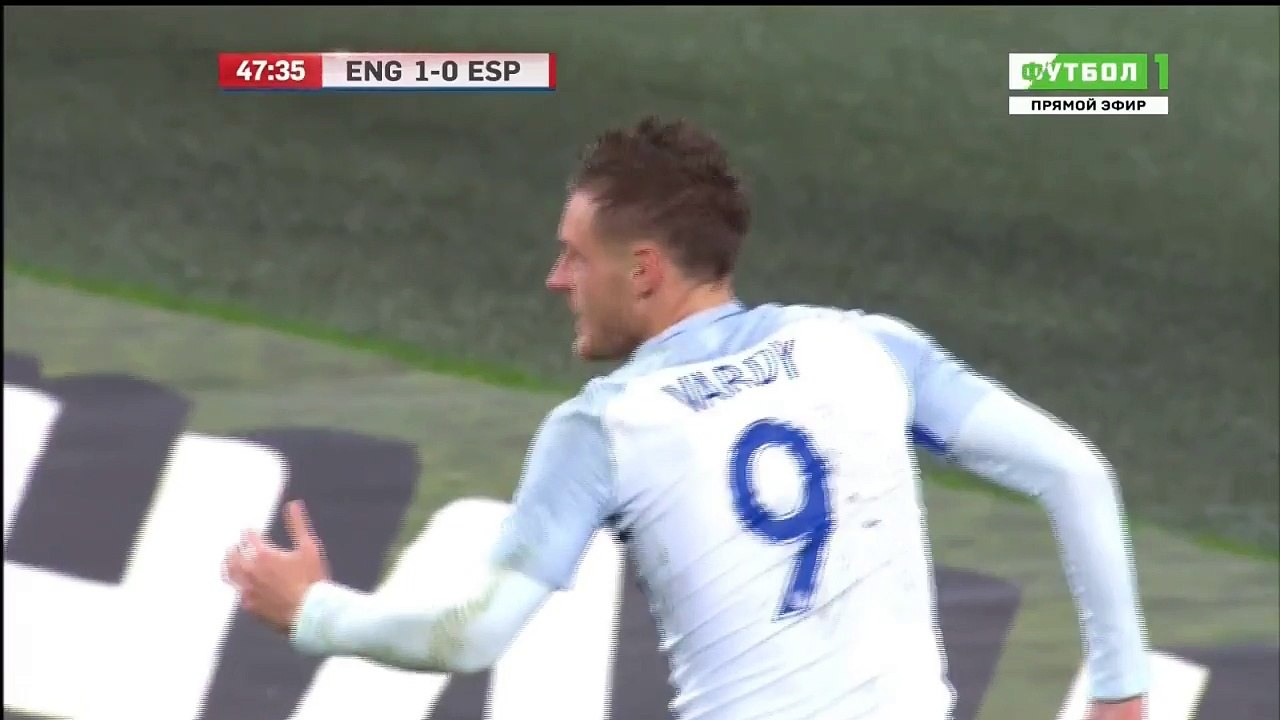 Jamie Vardy Mannequin Celebration with the England Squad - England 2-0 Spain  15.11.2016
