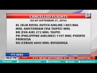 Ilang international flights sa NAIA, kanselado ngayong araw
