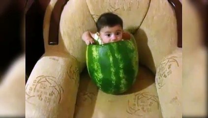 Cute Baby Eating Water Melon in style - Funny Video - Funny Clip