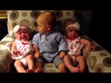 Cute Baby Got Confused Between Twins - Amazing Baby Video