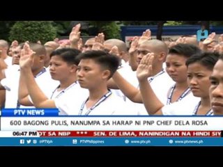 600 bagong pulis, nanumpa sa harap ni PNP Chief Dela Rosa