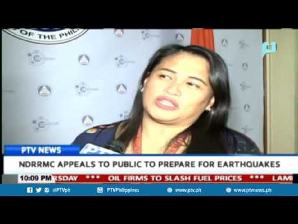 NDRRMC appeals to public to prepare for earthquakes