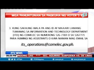 Mga panuntunan sa pagkuha ng Voter's ID