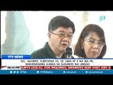 Sec. Aguirre: Subpoena vs De Lima at 4 na iba pa, nakatakdang ilabas sa susunod na linggo