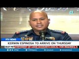 Kerwin Espinosa to arrive on Thursday