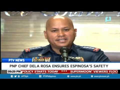 PNP Chief Dela Rosa ensures Kerwin Espinosa's safety