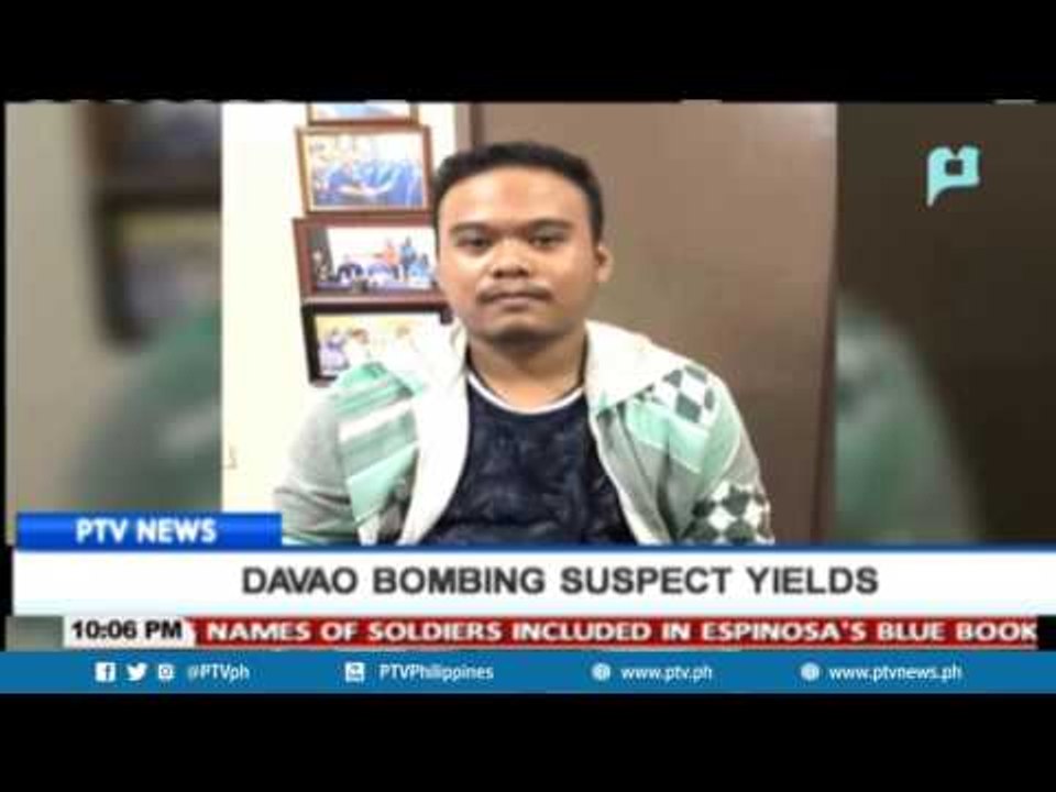 Davao bombing suspect yields