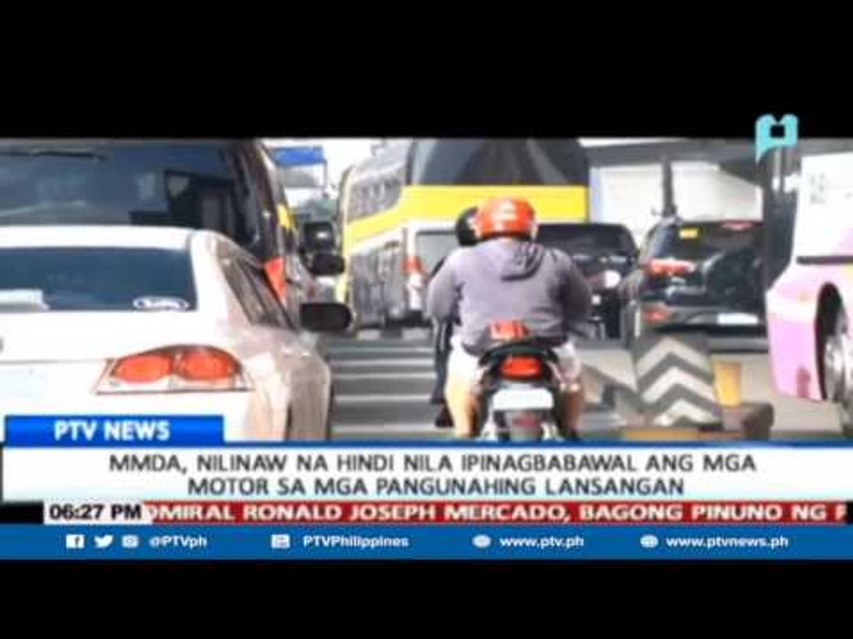 MMDA, nilinaw na hindi nila ipinagbabawal ang mga motor sa mga pangunahing lansangan