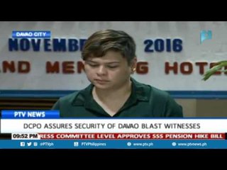 DCPO assures security of Davao blast witnesses