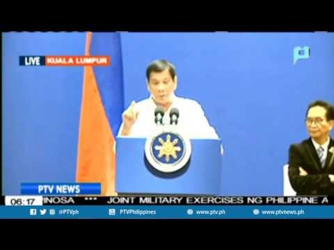 Pres. Duterte, mainit na sinalubong ng Filipino community sa Malaysia