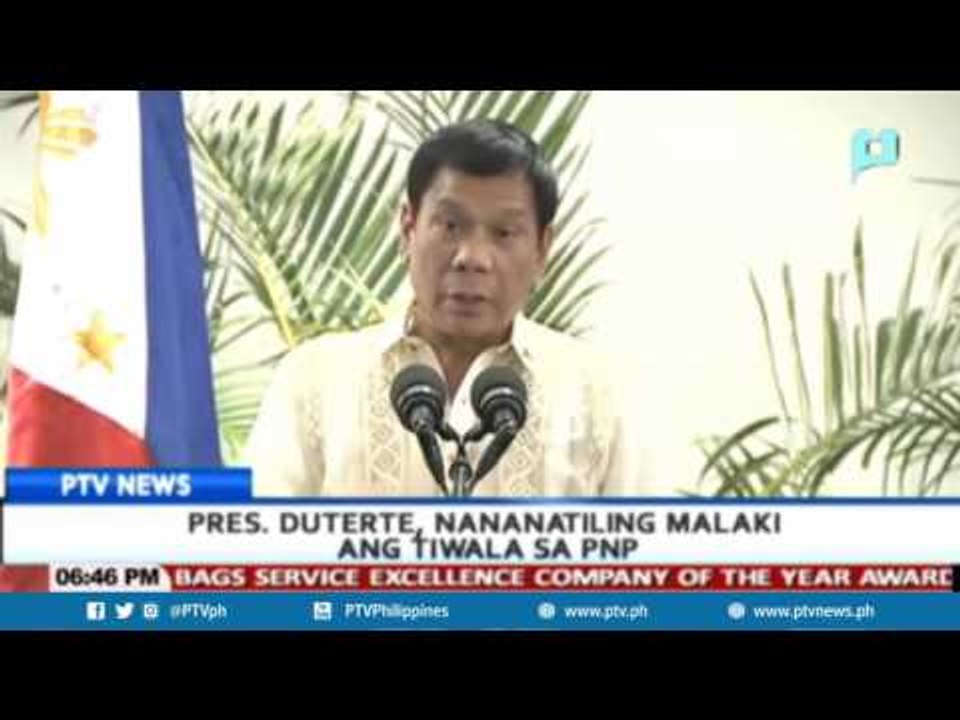 Pangulong Duterte, nananatiling malaki ang tiwala sa PNP