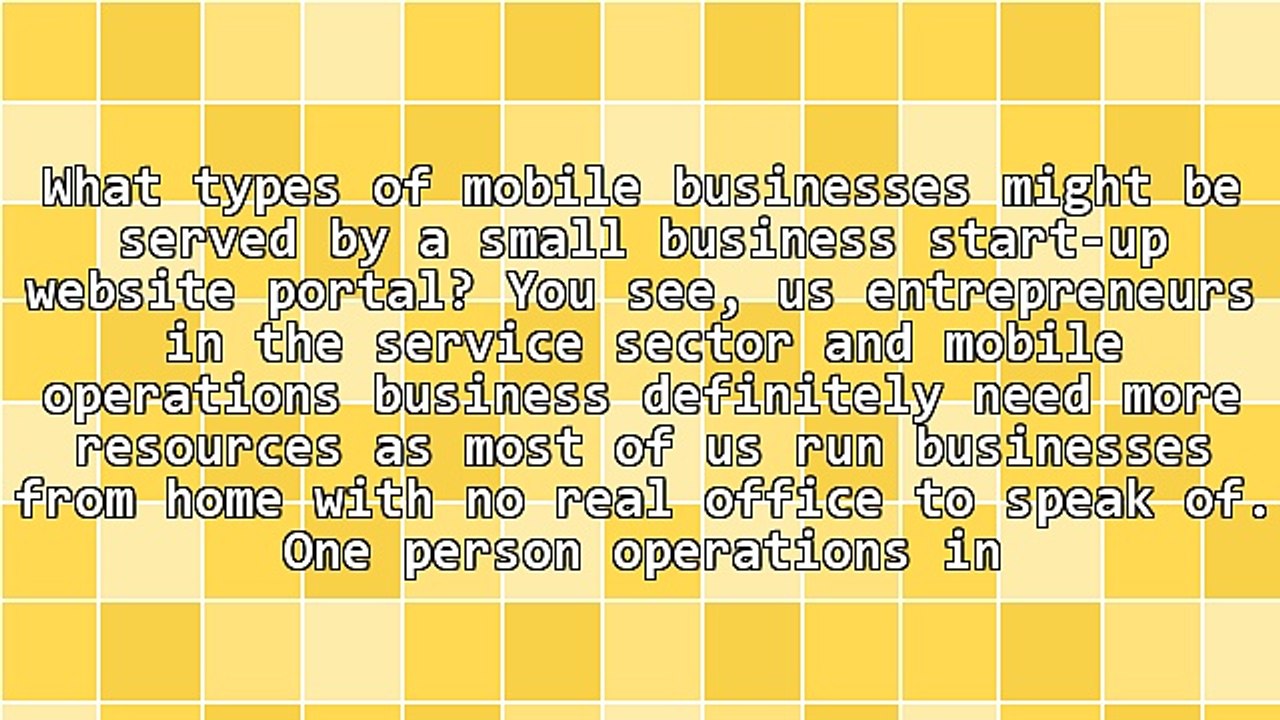 Mobile Business Portal Informational Website Needed To Help Small Business Start-Ups