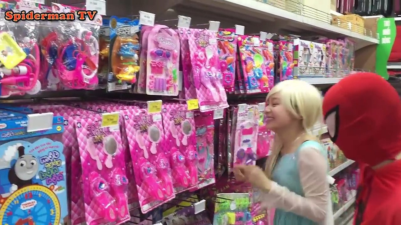 Pink SpiderGirl becomes Mermaid Elsa mermaid Spiderman vs Joker True Love Fun Superhero in real life