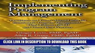 Read Now Implementing Program Management: Templates and Forms Aligned with the Standard for