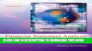 Best Seller Financial Statement Analysis and Security Valuation Free Read