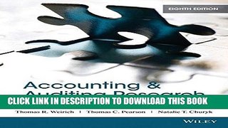 Ebook Accounting and Auditing Research: Tools and Strategies Free Read