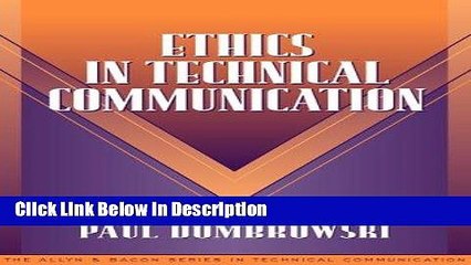 [PDF] Ethics in Technical Communication (Part of the Allyn   Bacon Series in Technical