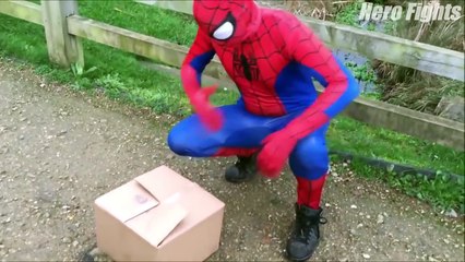 Spider man in Real Life-Spider-Man FOUND the PARCEL, AND TURNED INTO VENOM