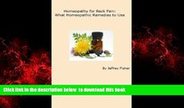 Read books  Homeopathy for Back Pain: What Homeopathic Remedies to Use online