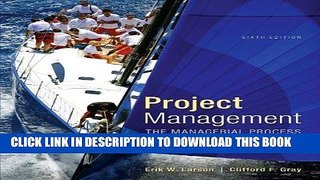 Ebook Project Management: The Managerial Process with MS Project (The Mcgraw-Hill Series