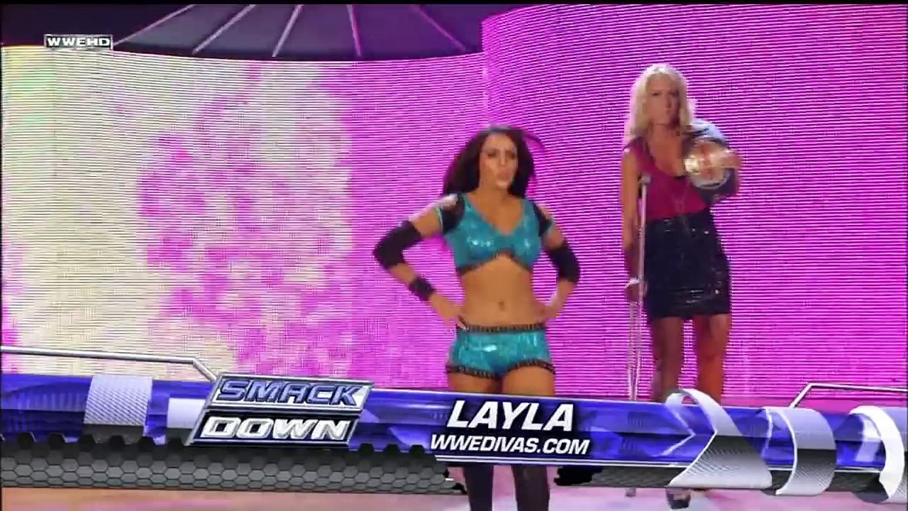 WWE SamckDown Melina vs Layla