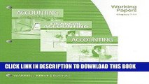 Ebook Working Papers, Chapters 1-17: Accounting 24e, Financial Accounting 12e, or Accounting Using