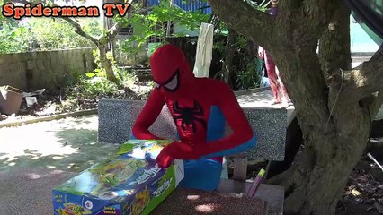 Orange Spiderman vs treasure sword Frozen Elsa vs Catwoman devil Spiderman, maleficent superheroes