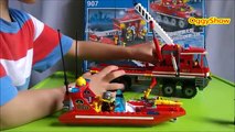 LEGO TOY REVIEW & UNBOXING! Lego FIRE RESCUE ladder truck rescue and boat rescure