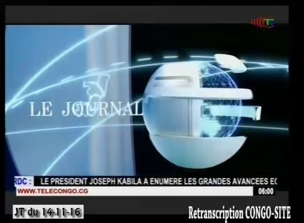 Journal de 20h TVCongo du mardi 15 novembre 2016 -By Congo-Site