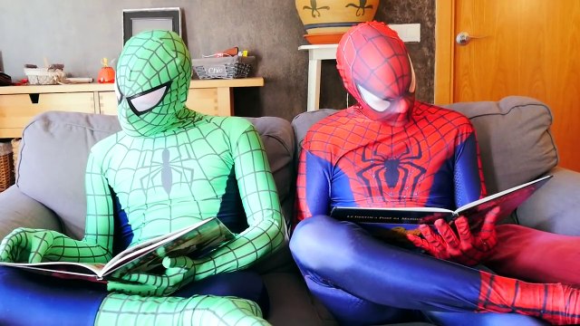 Spiderman vs Maleficent vs Frozen In Real Life! w/ Spidergirl & Twins Spider-Man! Fun Superhero :)