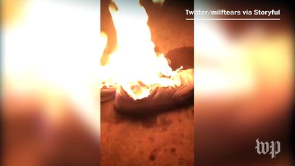 Customers toss their New Balance shoes after comment on Trump