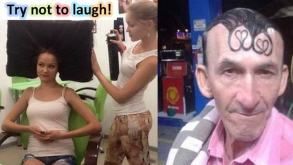 weirdest hair style ever - try not to laugh - epic fail - AHAHAHAH