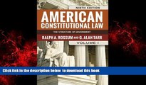 Read book  American Constitutional Law, Volume I: The Structure of Government (American
