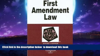 liberty books  First Amendment Law in a Nutshell, 4th Edition (West Nutshell Series) full online