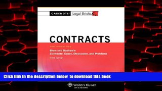 Best book  Casenotes Legal Briefs: Contracts Keyed to Blum   Bushaw, Third Edition (Casenote Legal